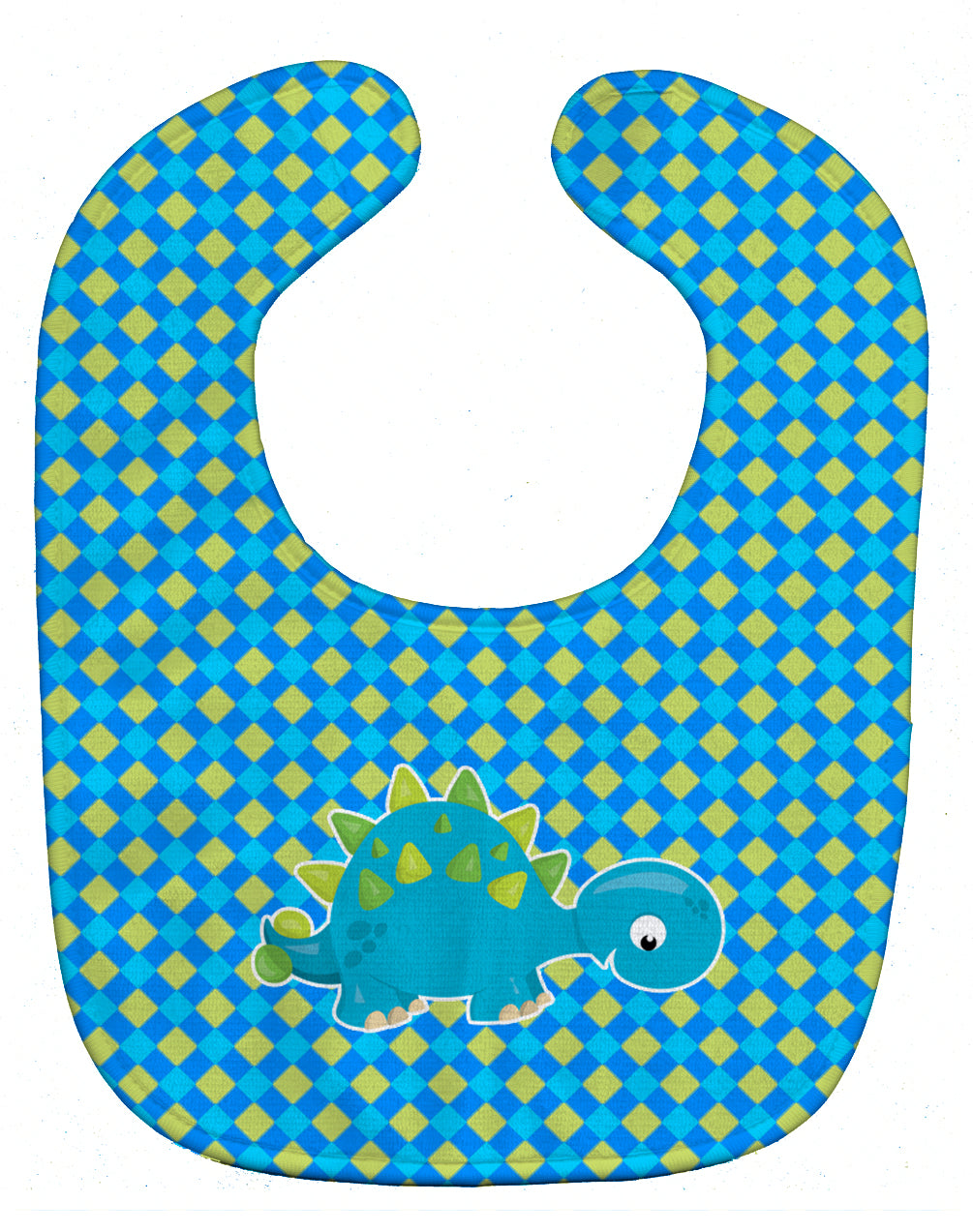 Stegosaurus Dinosaur Baby Bib Easy-Clean Baby Bib Baby Feeding Accessory Baby Mealtime Essential, 10 x 13, Multicolor