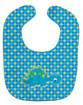Stegosaurus Dinosaur Baby Bib Easy-Clean Baby Bib Baby Feeding Accessory Baby Mealtime Essential, 10 x 13, Multicolor