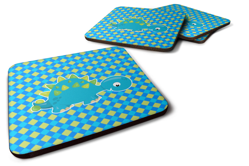 Stegosaurus Dinosaur Foam Coasters Set of 4 Cup Coasters for Indoor Outdoor, Tabletop Protection, Anti Slip, Mouse pad Material
