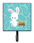 Easter Rabbit Paisley Blue Leash or Key Holder Wall Hooks, Key Hooks Holder, Coat Rack Wall Mount, Coat Hooks, Hooks for Hanging Keys, Towels, Aprons, Leashes