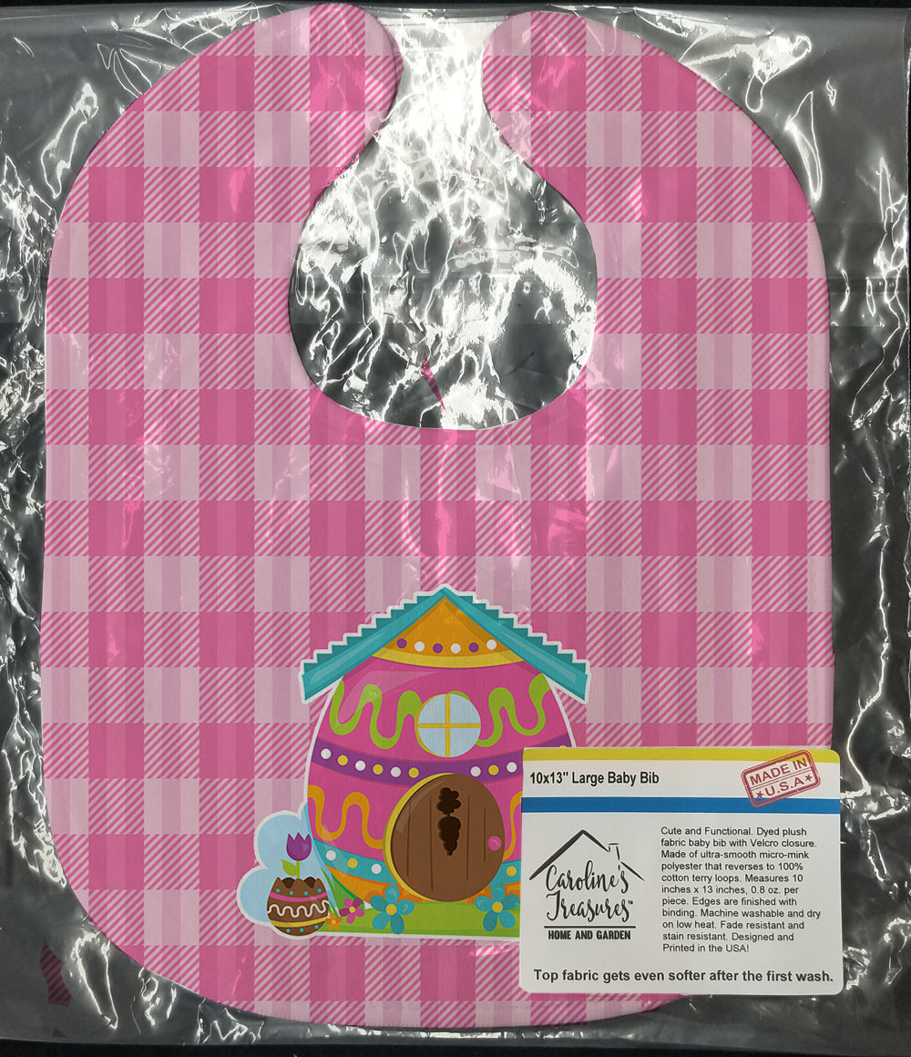 Easter Rabbit's House Baby Bib Easy-Clean Baby Bib Baby Feeding Accessory Baby Mealtime Essential, 10 x 13, Multicolor