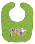 Happy Easter Green Quatrafoil Baby Bib Easy-Clean Baby Bib Baby Feeding Accessory Baby Mealtime Essential, 10 x 13, Multicolor