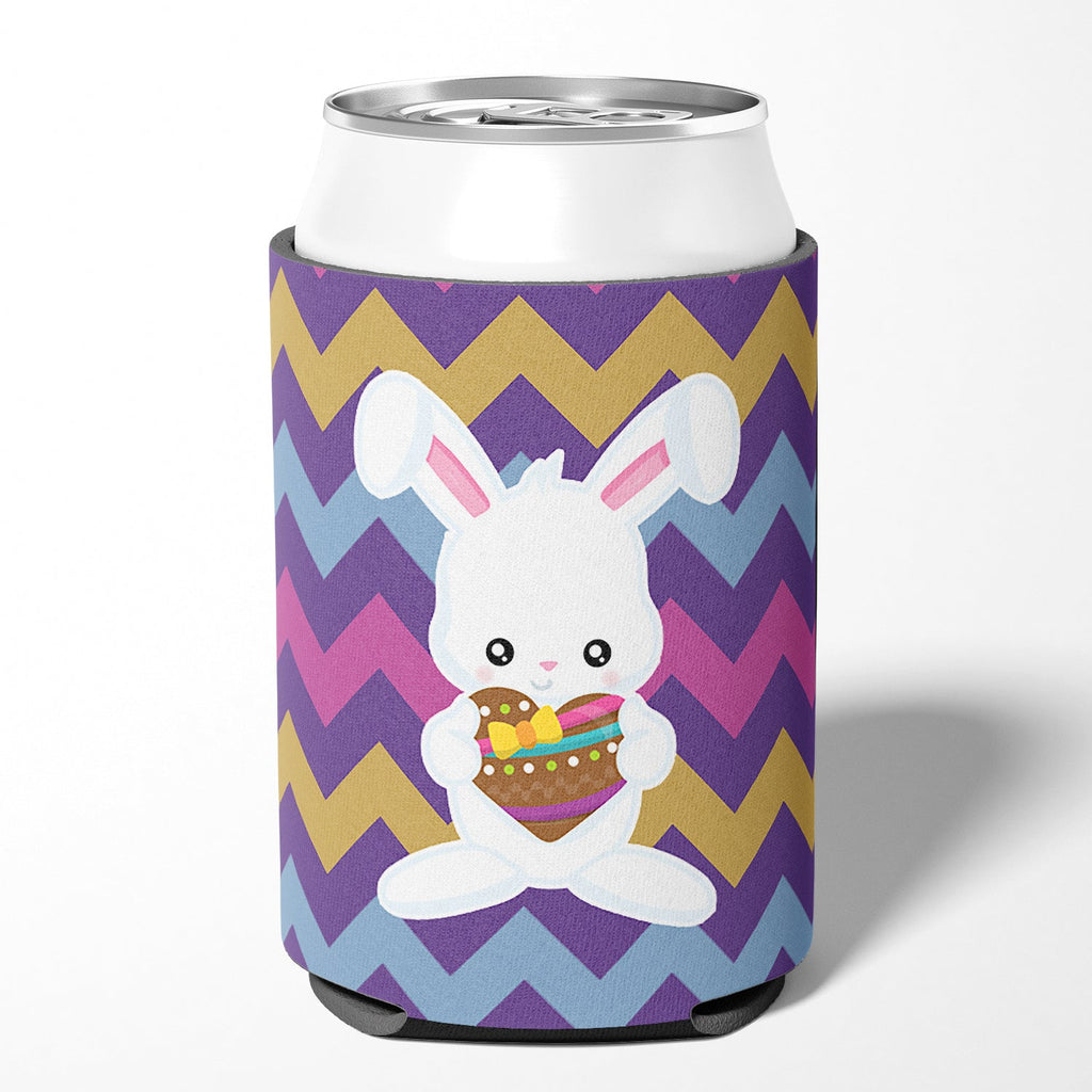 Easter Rabbit with Chocolate Heart Can or Bottle Hugger Cooler Sleeve for Standard 12 oz Cans, Insulated Foam Beer & Soda Can Hugger Reusable
