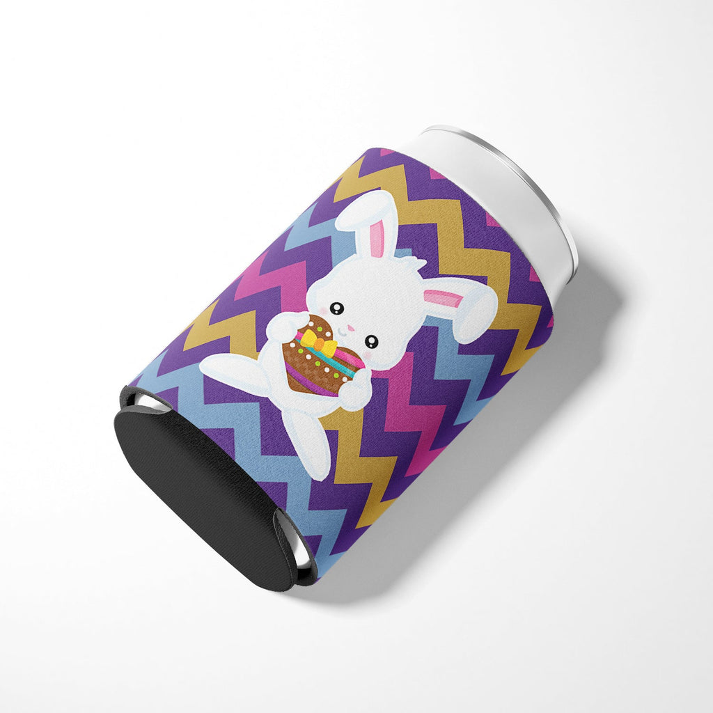 Easter Rabbit with Chocolate Heart Can or Bottle Hugger Cooler Sleeve for Standard 12 oz Cans, Insulated Foam Beer & Soda Can Hugger Reusable