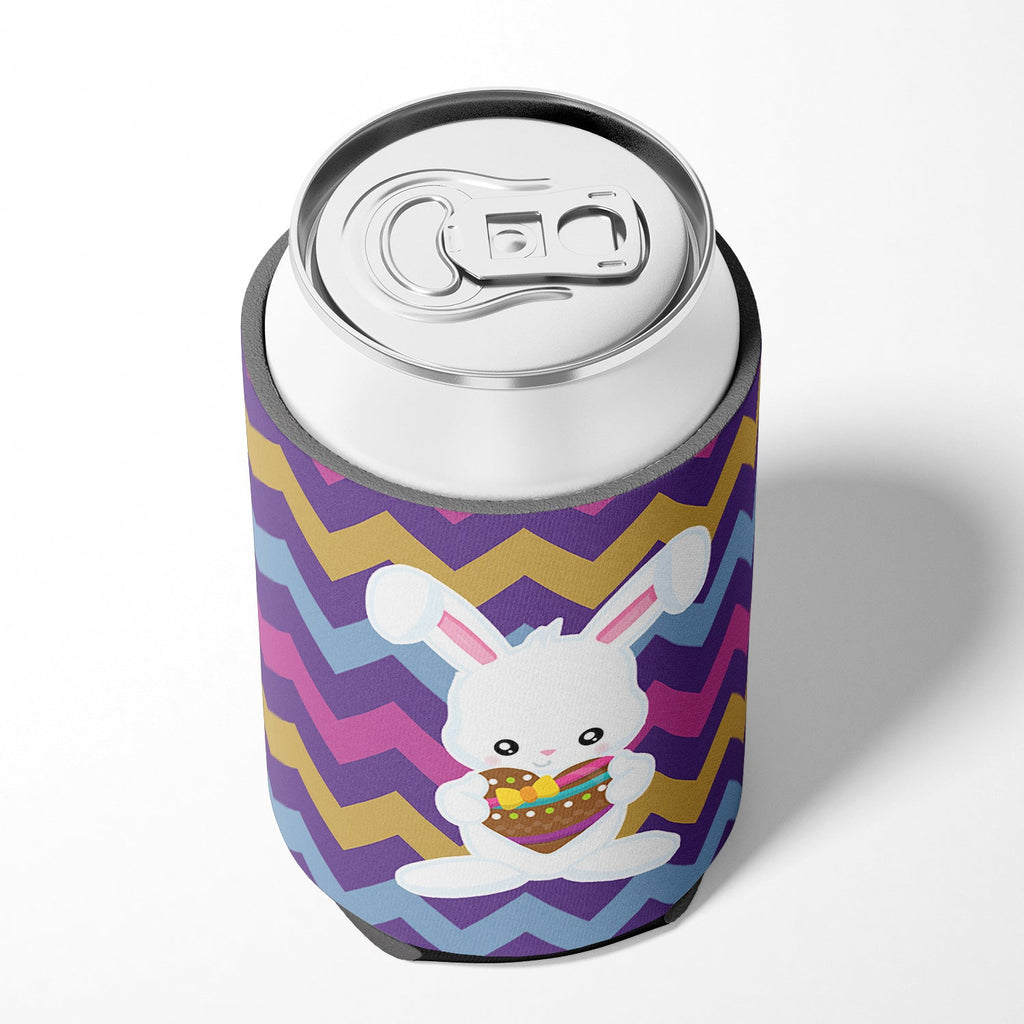 Easter Rabbit with Chocolate Heart Can or Bottle Hugger Cooler Sleeve for Standard 12 oz Cans, Insulated Foam Beer & Soda Can Hugger Reusable