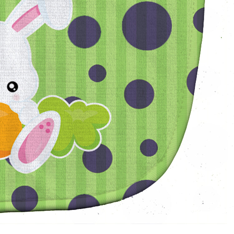 Easter Polkadot Rabbit Baby Bib Easy-Clean Baby Bib Baby Feeding Accessory Baby Mealtime Essential, 10 x 13, Multicolor
