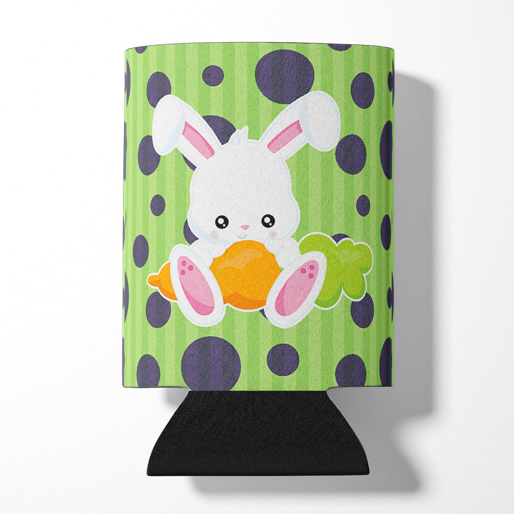 Easter Polkadot Rabbit Can or Bottle Hugger Cooler Sleeve for Standard 12 oz Cans, Insulated Foam Beer & Soda Can Hugger Reusable