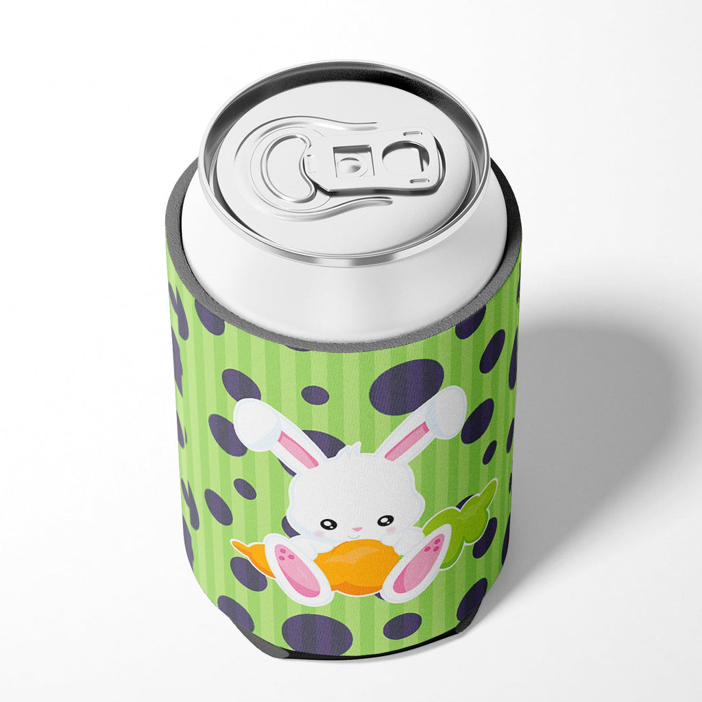 Easter Polkadot Rabbit Can or Bottle Hugger Cooler Sleeve for Standard 12 oz Cans, Insulated Foam Beer & Soda Can Hugger Reusable