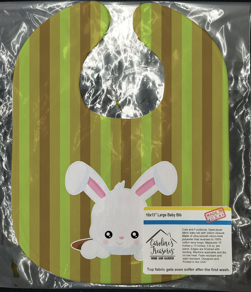 Easter Rabbit Hole Baby Bib Easy-Clean Baby Bib Baby Feeding Accessory Baby Mealtime Essential, 10 x 13, Multicolor