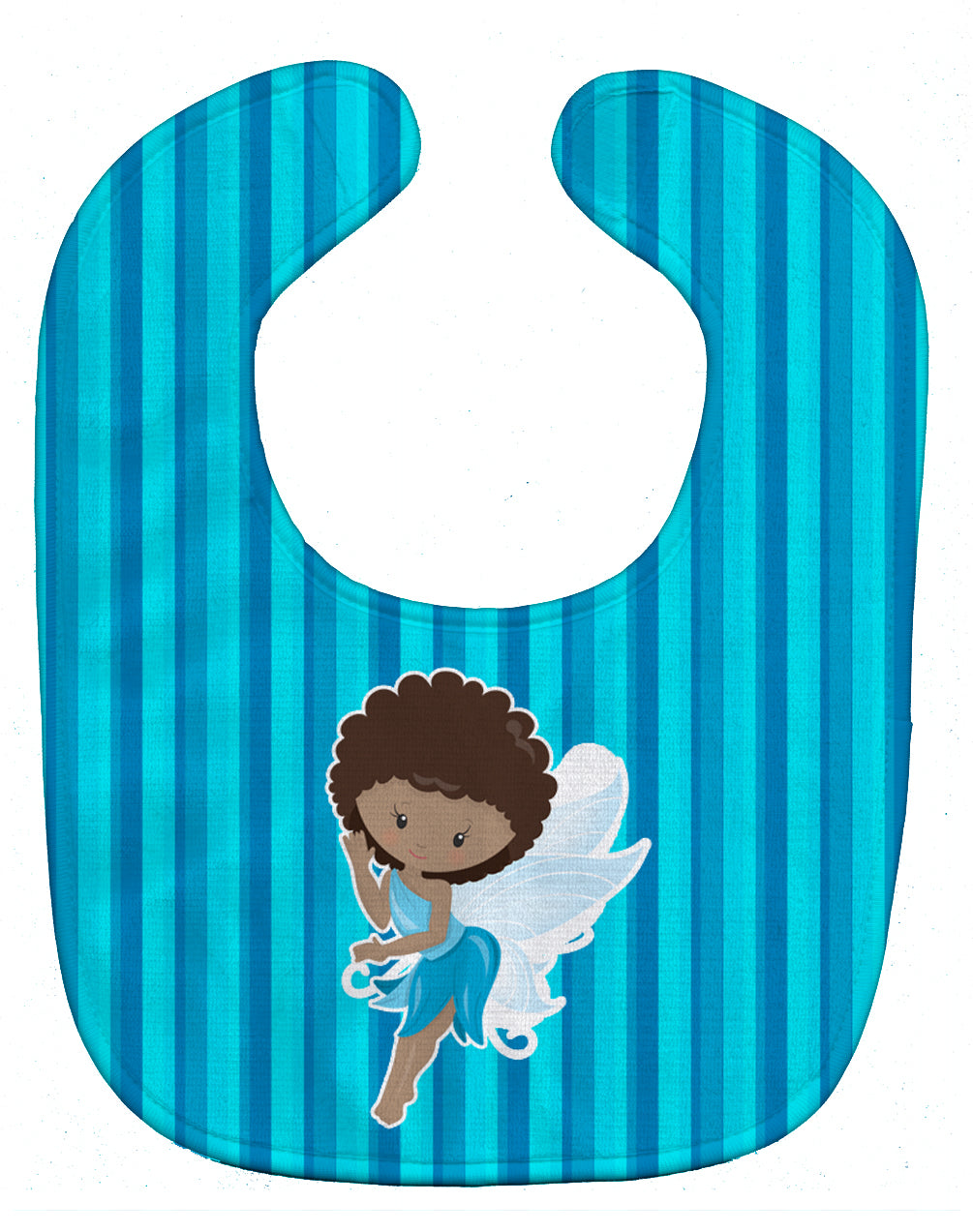 Fairy Blue Stripes Baby Bib Easy-Clean Baby Bib Baby Feeding Accessory Baby Mealtime Essential, 10 x 13, Multicolor