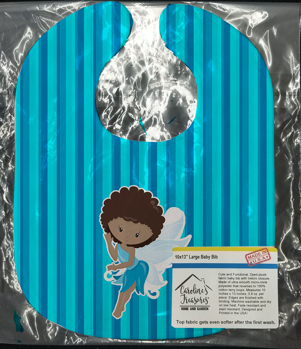 Fairy Blue Stripes Baby Bib Easy-Clean Baby Bib Baby Feeding Accessory Baby Mealtime Essential, 10 x 13, Multicolor