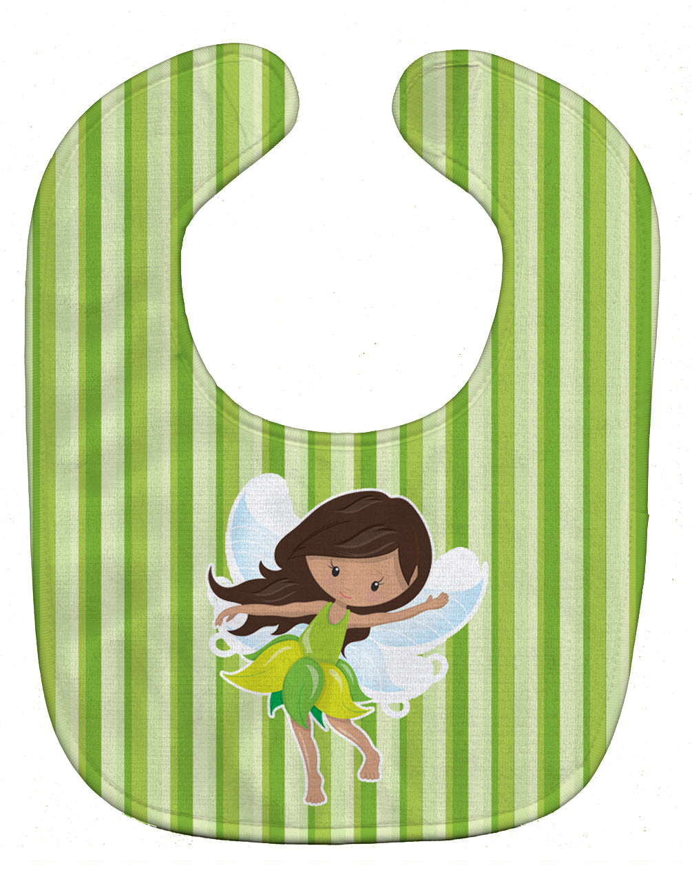 Fairy Green Stripes Baby Bib Easy-Clean Baby Bib Baby Feeding Accessory Baby Mealtime Essential, 10 x 13, Multicolor