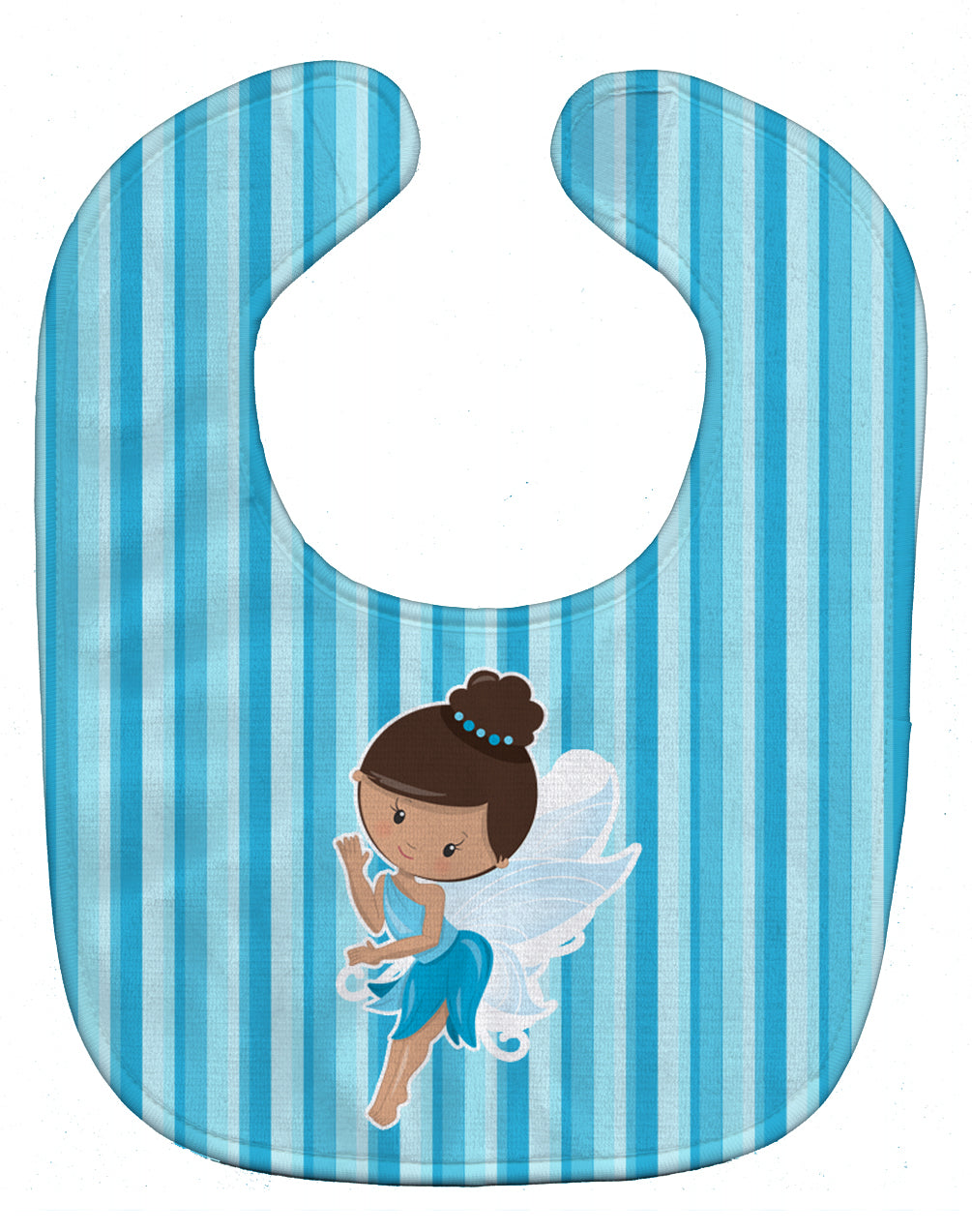 Fairy Blue Stripes Baby Bib Easy-Clean Baby Bib Baby Feeding Accessory Baby Mealtime Essential, 10 x 13, Multicolor