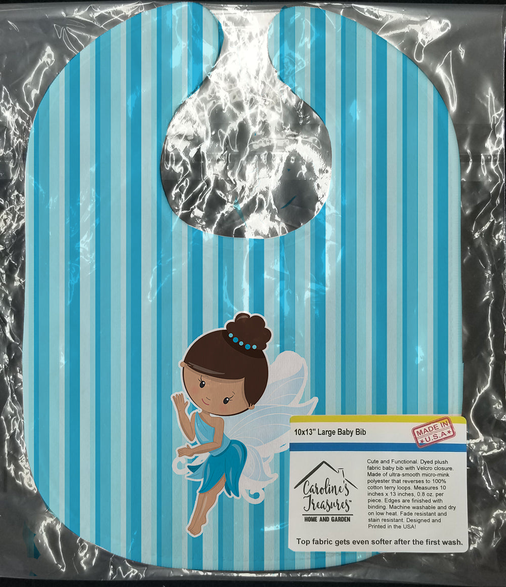 Fairy Blue Stripes Baby Bib Easy-Clean Baby Bib Baby Feeding Accessory Baby Mealtime Essential, 10 x 13, Multicolor