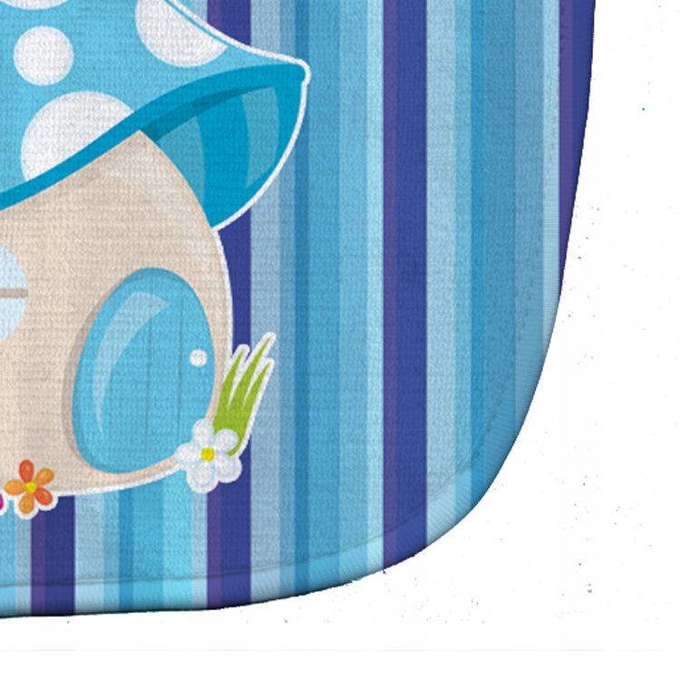 Fairy House Blue Stripes Baby Bib Easy-Clean Baby Bib Baby Feeding Accessory Baby Mealtime Essential, 10 x 13, Multicolor