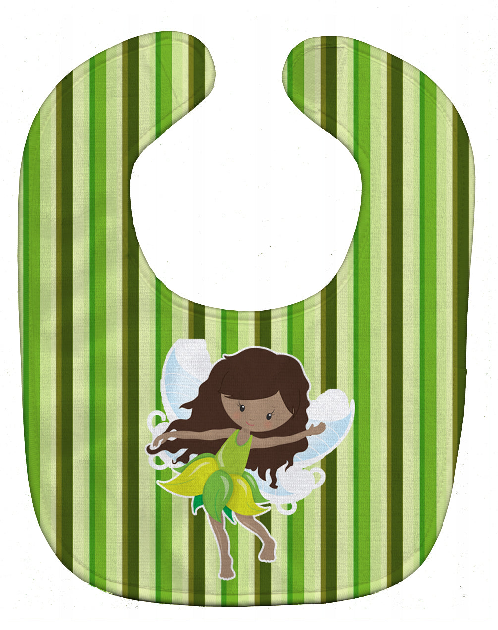 Fairy Green Stripes Baby Bib Easy-Clean Baby Bib Baby Feeding Accessory Baby Mealtime Essential, 10 x 13, Multicolor