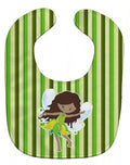 Fairy Green Stripes Baby Bib Easy-Clean Baby Bib Baby Feeding Accessory Baby Mealtime Essential, 10 x 13, Multicolor