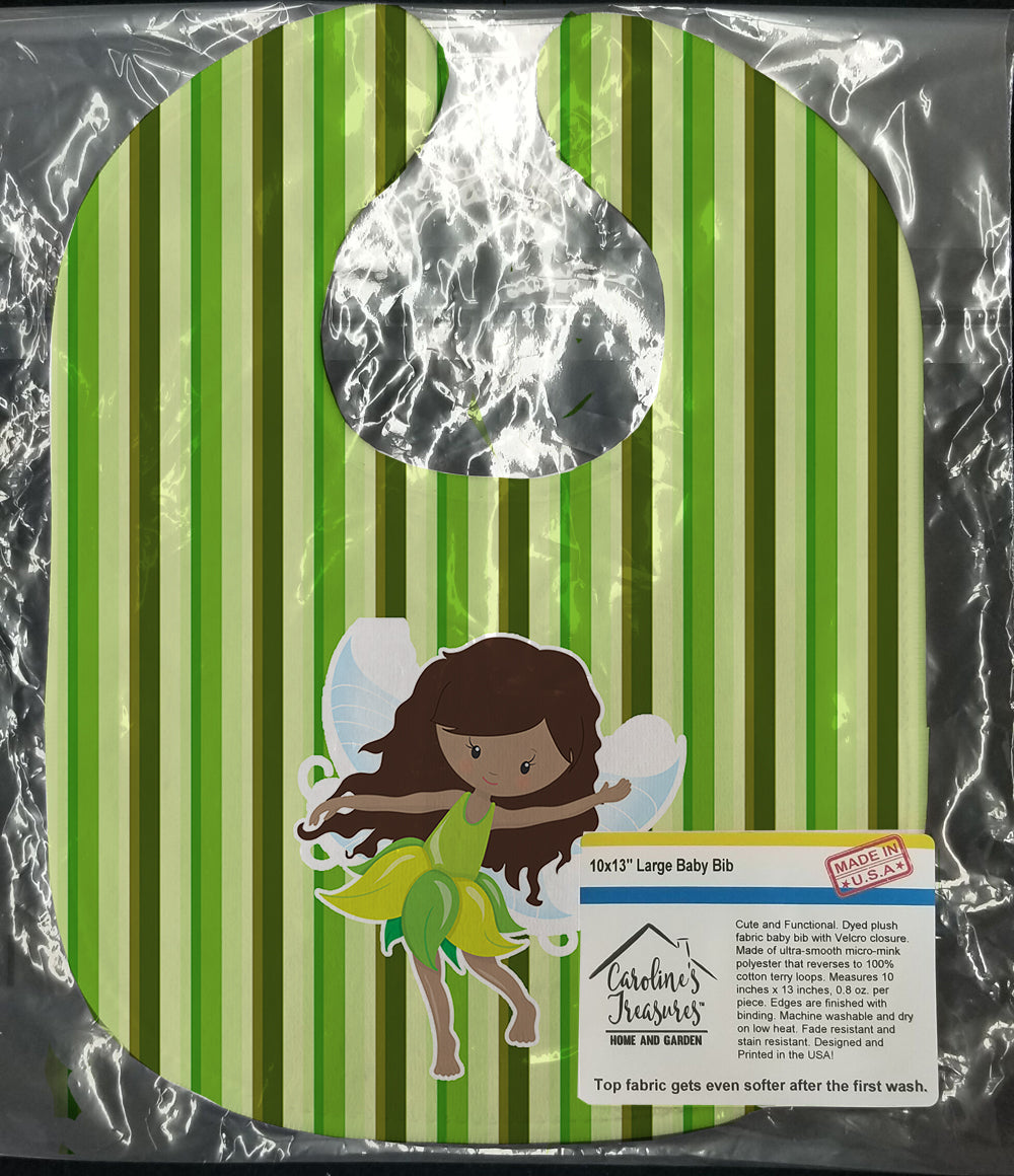Fairy Green Stripes Baby Bib Easy-Clean Baby Bib Baby Feeding Accessory Baby Mealtime Essential, 10 x 13, Multicolor