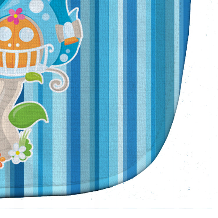 Fairy House Blue Stripes Baby Bib Easy-Clean Baby Bib Baby Feeding Accessory Baby Mealtime Essential, 10 x 13, Multicolor