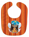 Fairy Orange Stripes Baby Bib Easy-Clean Baby Bib Baby Feeding Accessory Baby Mealtime Essential, 10 x 13, Multicolor