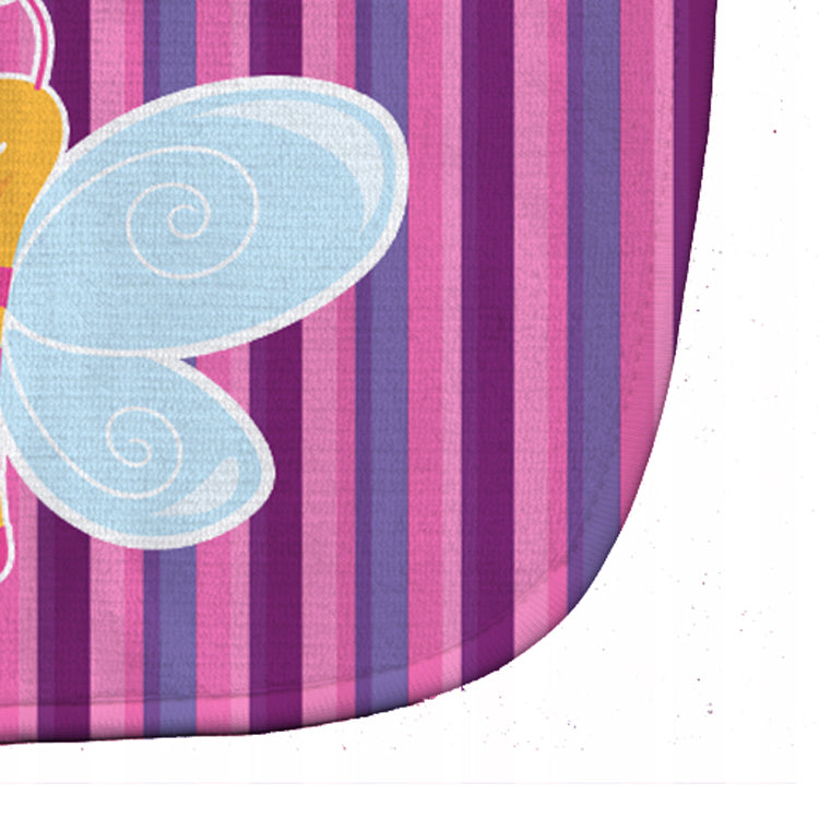 Dragonfly in Pink Stripes Baby Bib Easy-Clean Baby Bib Baby Feeding Accessory Baby Mealtime Essential, 10 x 13, Multicolor