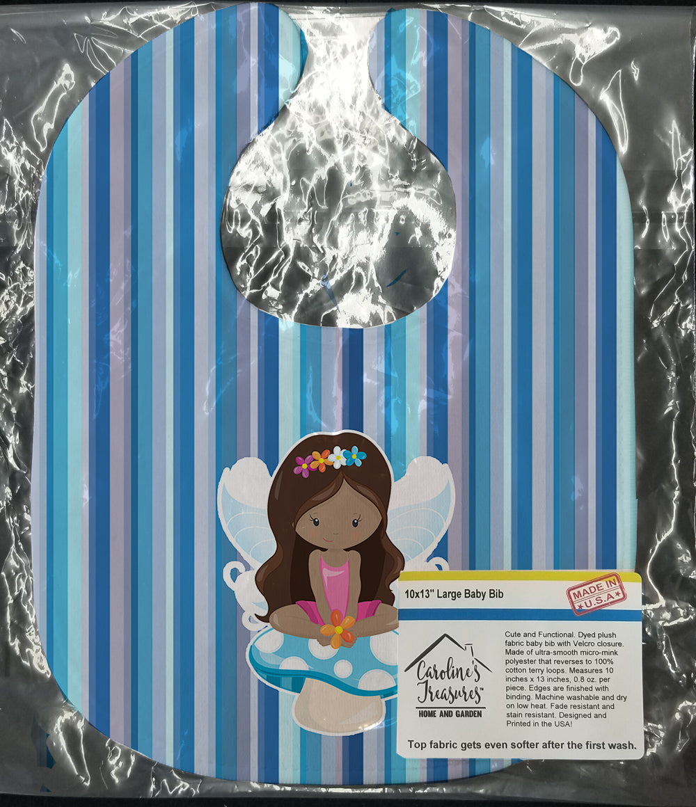 Fairy Blue Stripes Baby Bib Easy-Clean Baby Bib Baby Feeding Accessory Baby Mealtime Essential, 10 x 13, Multicolor