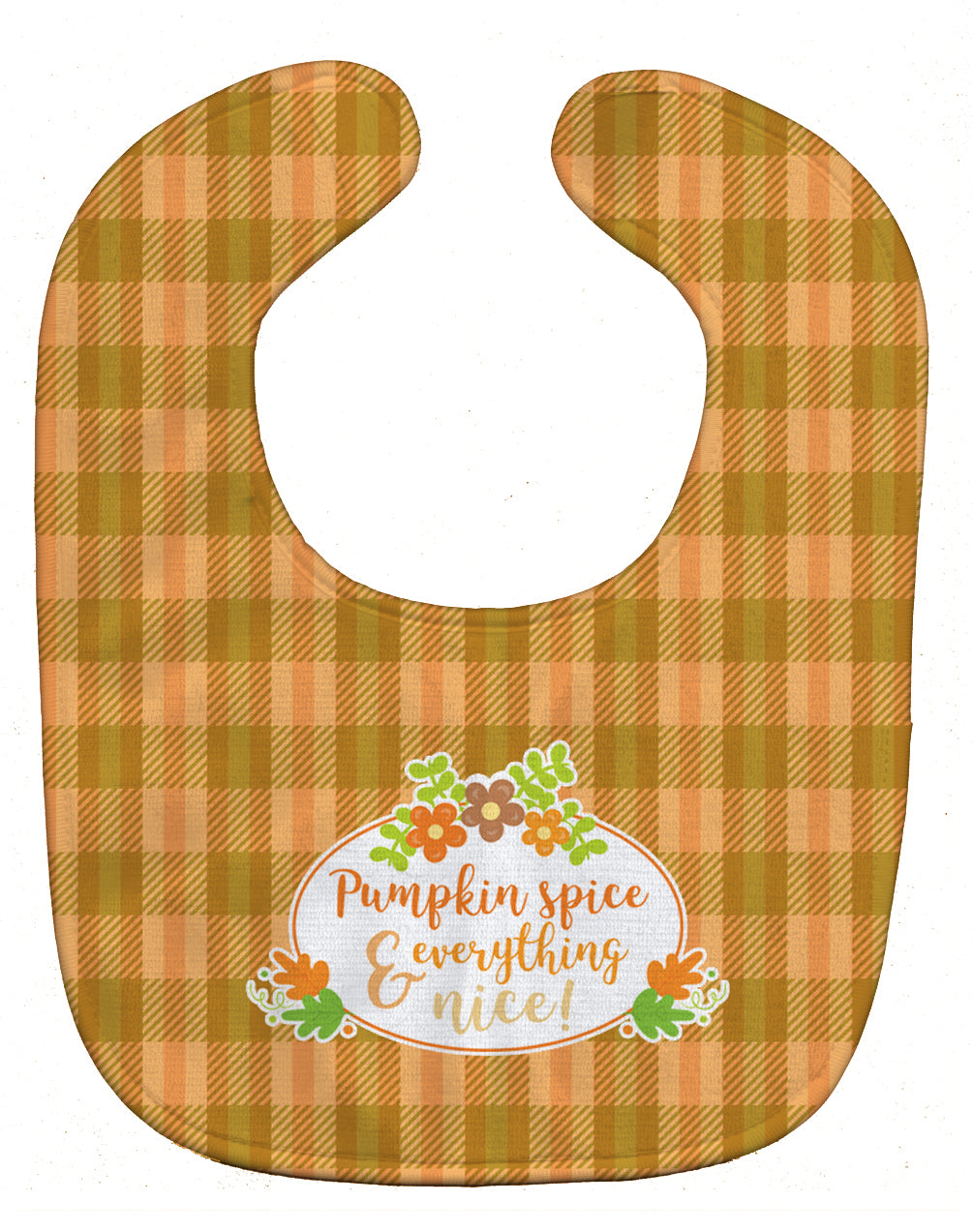 Fall Pumpkin Spice and Everything Baby Bib Easy-Clean Baby Bib Baby Feeding Accessory Baby Mealtime Essential, 10 x 13, Multicolor