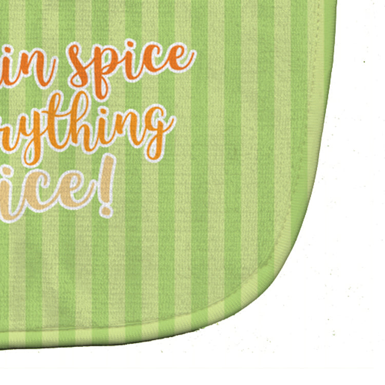 Fall Pumpkin Spice Green Stripe Baby Bib Easy-Clean Baby Bib Baby Feeding Accessory Baby Mealtime Essential, 10 x 13, Multicolor