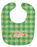 Fall Pumpkin Spice Gingham Baby Bib Easy-Clean Baby Bib Baby Feeding Accessory Baby Mealtime Essential, 10 x 13, Multicolor
