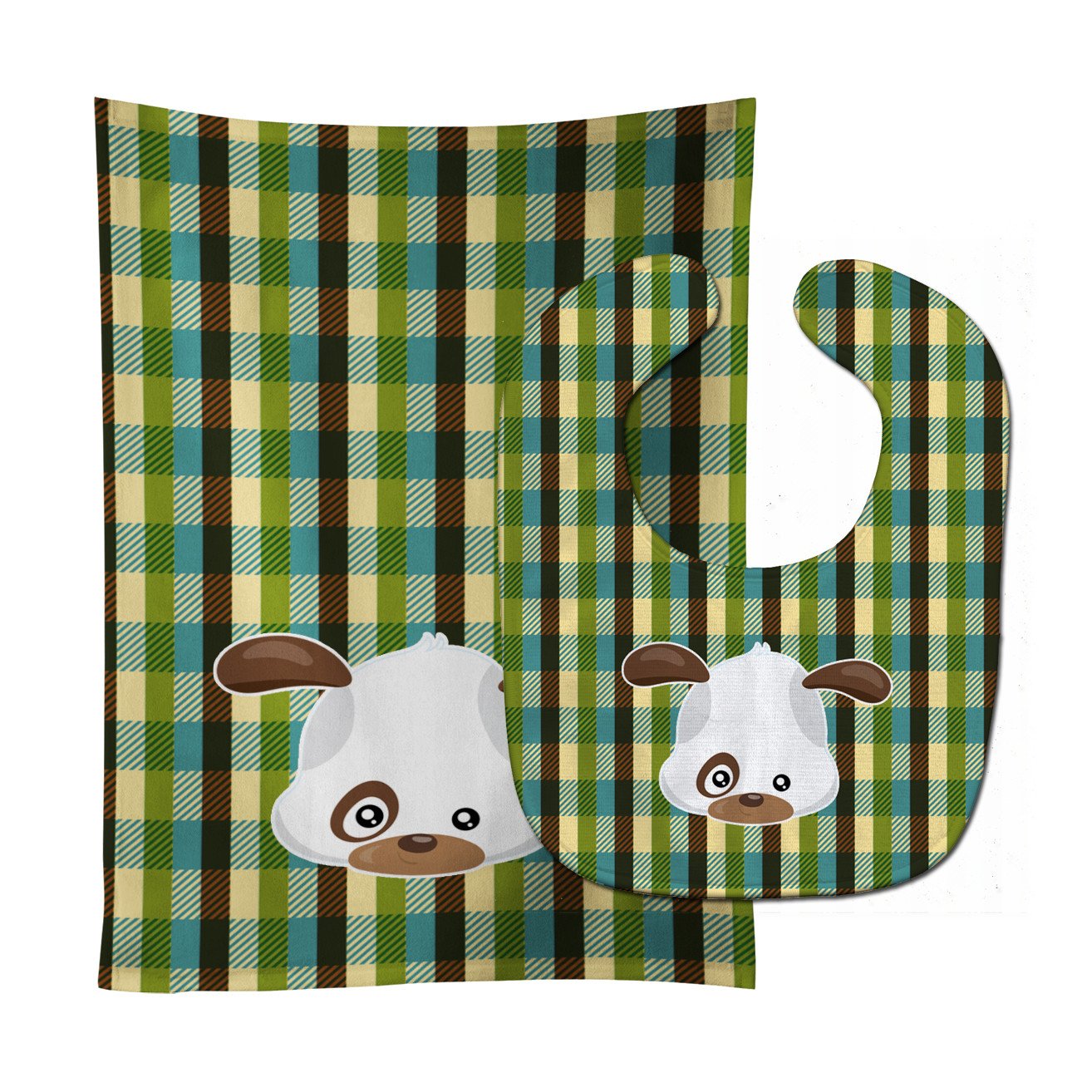 Dog Face Baby Bib & Burp Cloth Easy-Clean Baby Bib Baby Feeding Accessory Baby Mealtime Essential