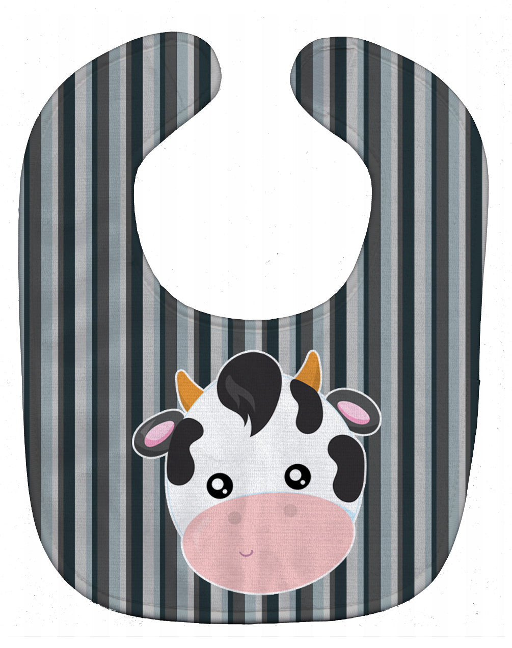 Cow Face Baby Bib Easy-Clean Baby Bib Baby Feeding Accessory Baby Mealtime Essential, 10 x 13, Multicolor