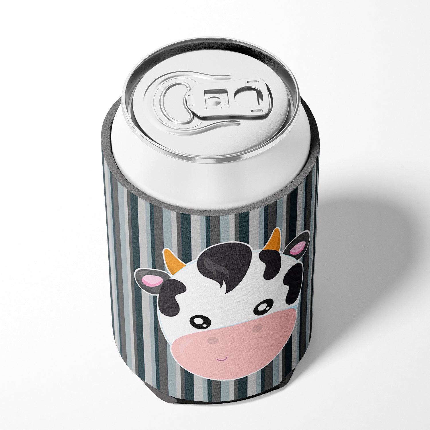 Cow Face Can or Bottle Hugger Cooler Sleeve for Standard 12 oz Cans, Insulated Foam Beer & Soda Can Hugger Reusable