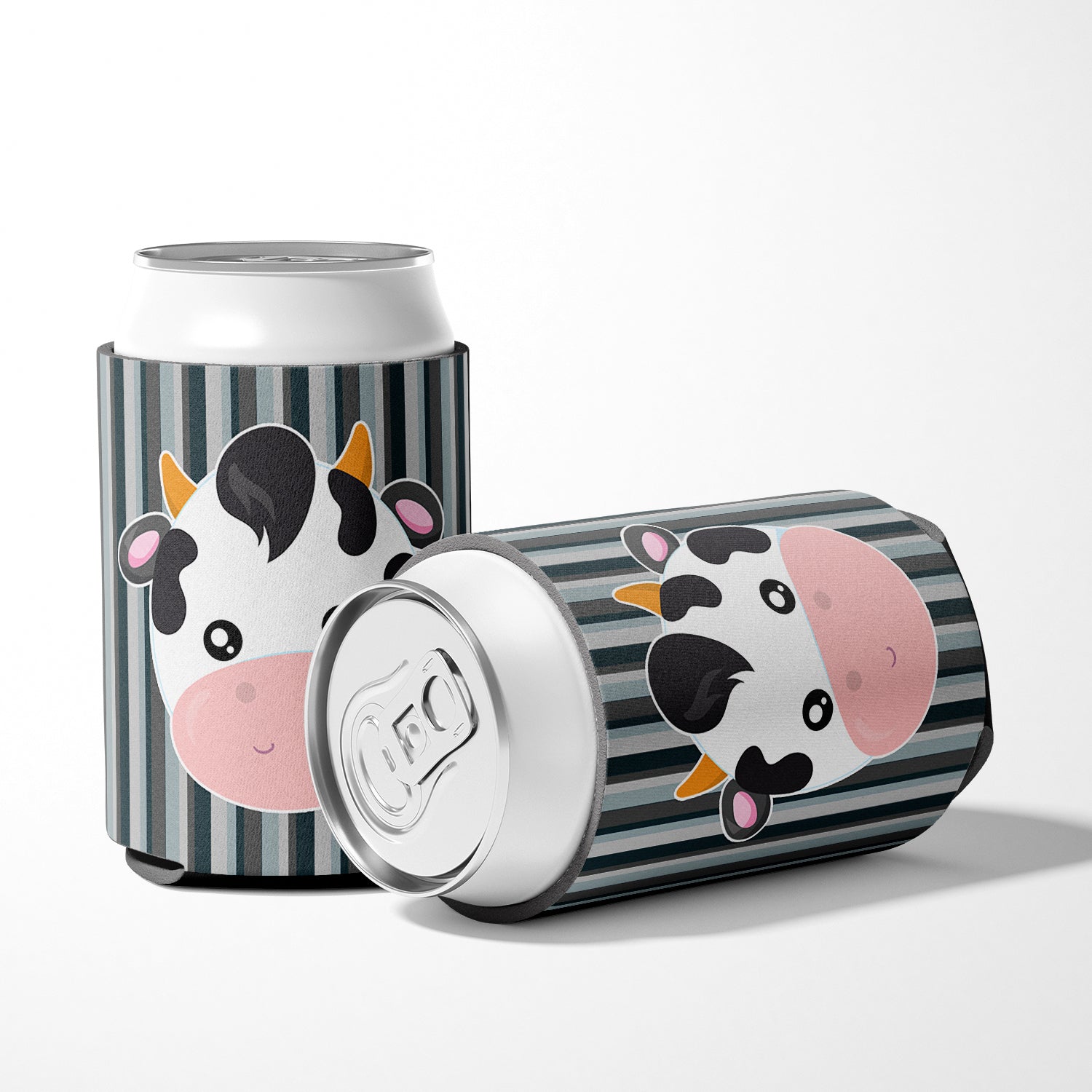 Cow Face Can or Bottle Hugger Cooler Sleeve for Standard 12 oz Cans, Insulated Foam Beer & Soda Can Hugger Reusable
