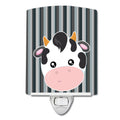 Cow Face Ceramic Night Light Compact, UL-Certified, Ideal for Bedroom, Bathroom, Nursery, Hallway, Kitchen, 6x4x3, Multicolor