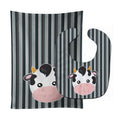 Cow Face Baby Bib & Burp Cloth Easy-Clean Baby Bib Baby Feeding Accessory Baby Mealtime Essential