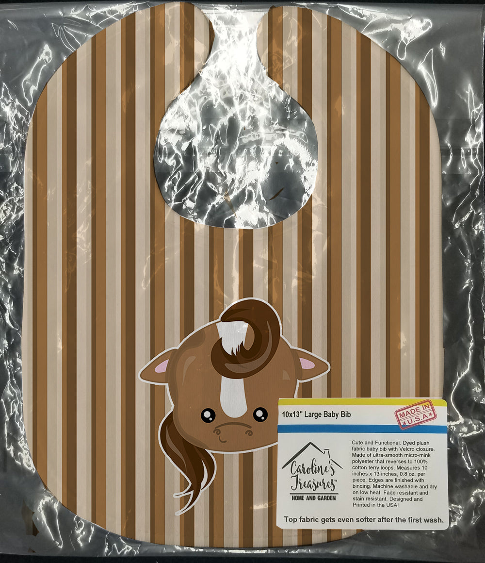 Horse Face Baby Bib Easy-Clean Baby Bib Baby Feeding Accessory Baby Mealtime Essential, 10 x 13, Multicolor