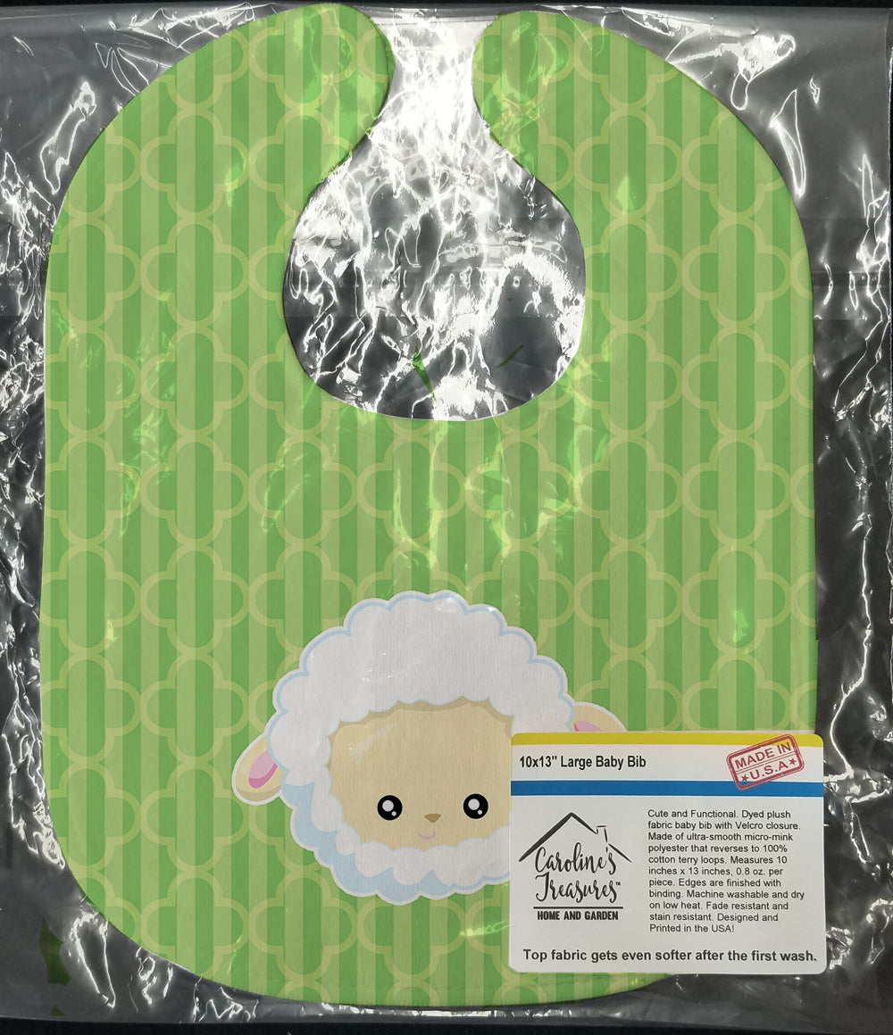 Sheep Lamb Face Baby Bib Easy-Clean Baby Bib Baby Feeding Accessory Baby Mealtime Essential, 10 x 13, Multicolor