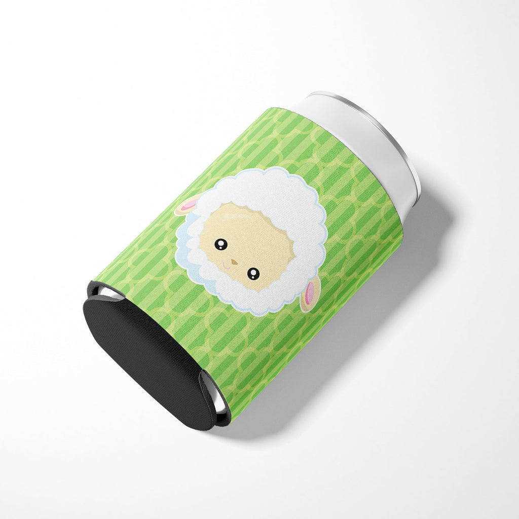 Sheep Lamb Face Can or Bottle Hugger Cooler Sleeve for Standard 12 oz Cans, Insulated Foam Beer & Soda Can Hugger Reusable