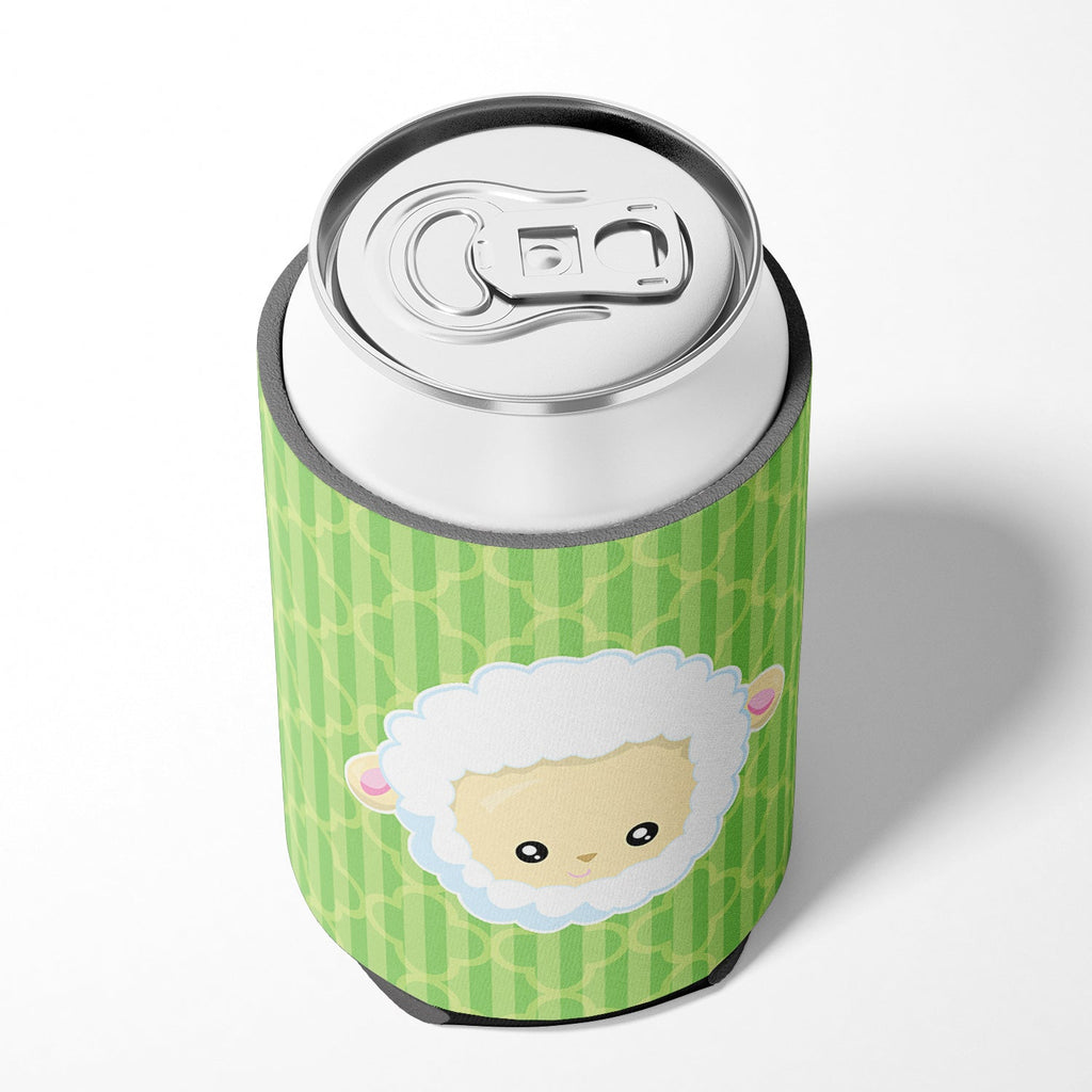 Sheep Lamb Face Can or Bottle Hugger Cooler Sleeve for Standard 12 oz Cans, Insulated Foam Beer & Soda Can Hugger Reusable