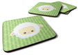 Sheep Lamb Face Foam Coasters Set of 4 Cup Coasters for Indoor Outdoor, Tabletop Protection, Anti Slip, Mouse pad Material