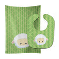 Sheep Lamb Face Baby Bib & Burp Cloth Easy-Clean Baby Bib Baby Feeding Accessory Baby Mealtime Essential