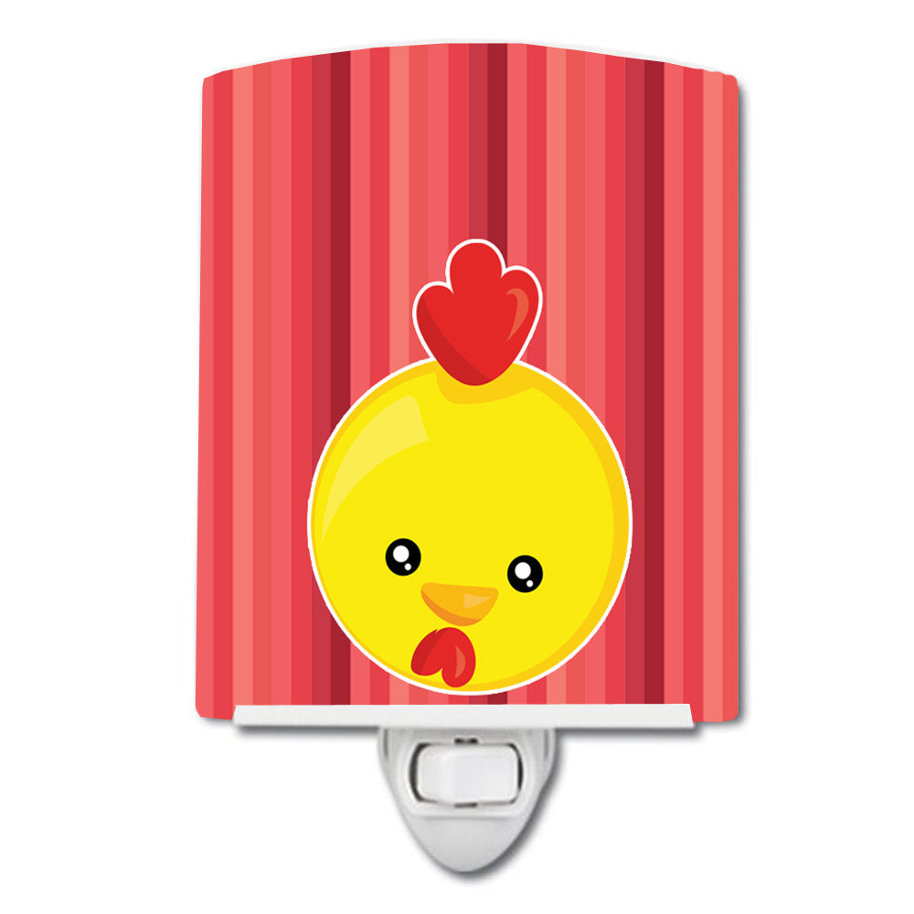 Chicken Face Ceramic Night Light Compact, UL-Certified, Ideal for Bedroom, Bathroom, Nursery, Hallway, Kitchen, 6x4x3, Multicolor