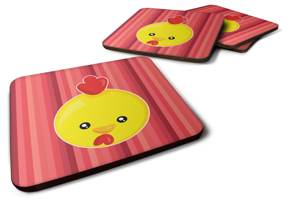 Chicken Face Foam Coasters Set of 4 Cup Coasters for Indoor Outdoor, Tabletop Protection, Anti Slip, Mouse pad Material