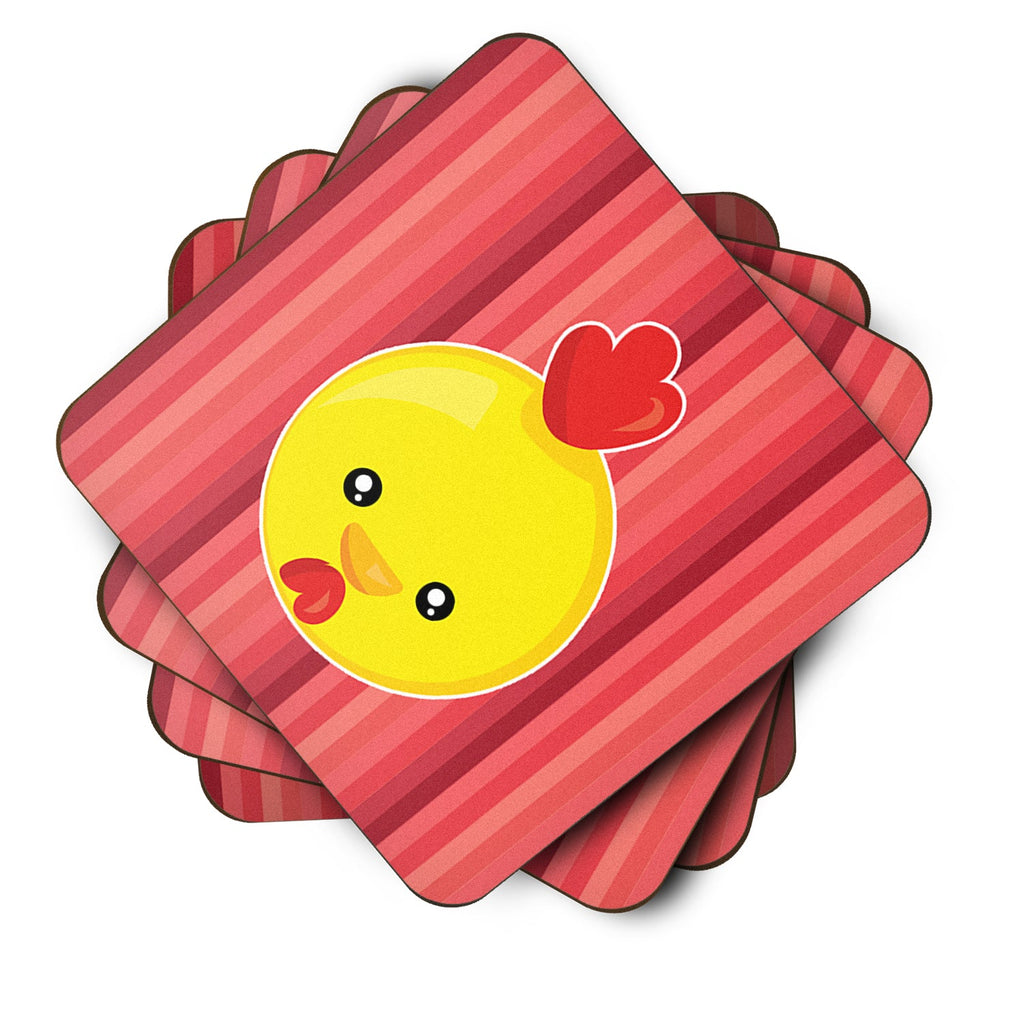 Chicken Face Foam Coasters Set of 4 Cup Coasters for Indoor Outdoor, Tabletop Protection, Anti Slip, Mouse pad Material