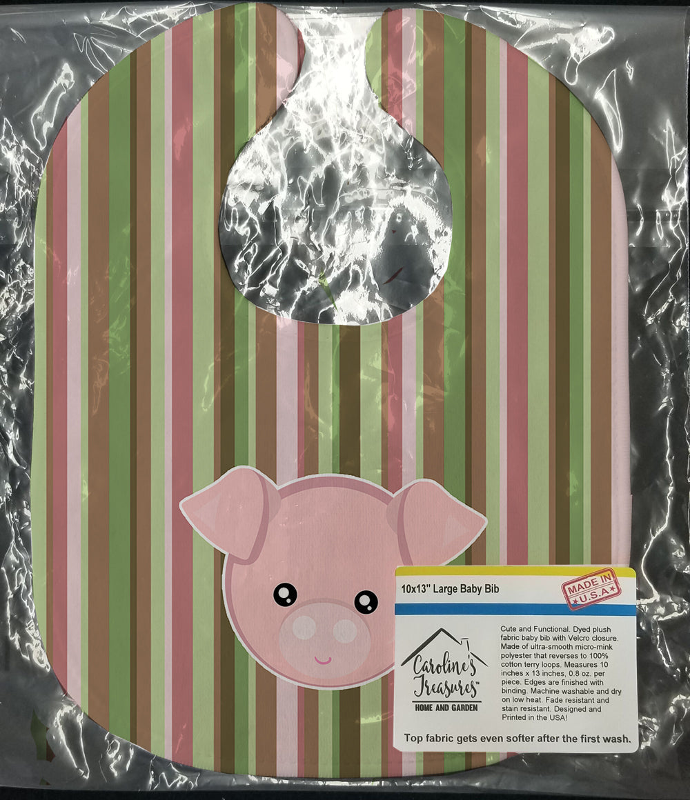 Pig Face Baby Bib Easy-Clean Baby Bib Baby Feeding Accessory Baby Mealtime Essential, 10 x 13, Multicolor