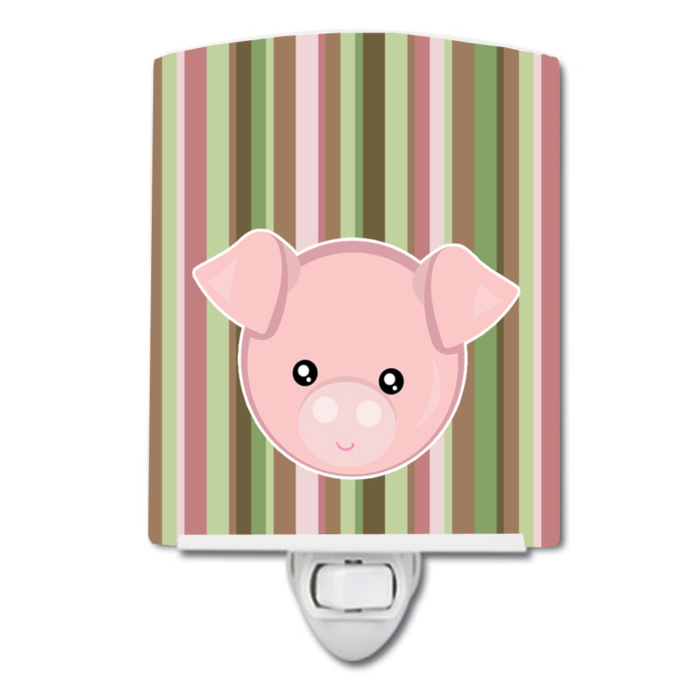Pig Face Ceramic Night Light Compact, UL-Certified, Ideal for Bedroom, Bathroom, Nursery, Hallway, Kitchen, 6x4x3, Multicolor