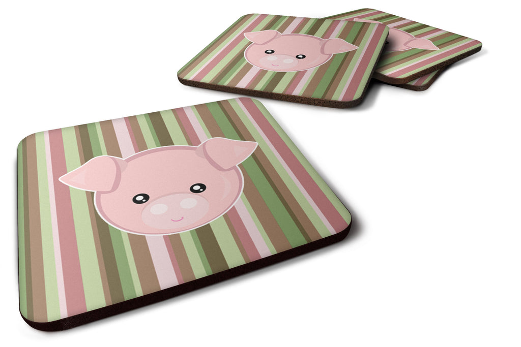 Pig Face Foam Coasters Set of 4 Cup Coasters for Indoor Outdoor, Tabletop Protection, Anti Slip, Mouse pad Material