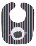 Black Sheep Lamb Face  Baby Bib Easy-Clean Baby Bib Baby Feeding Accessory Baby Mealtime Essential, 10 x 13, Multicolor