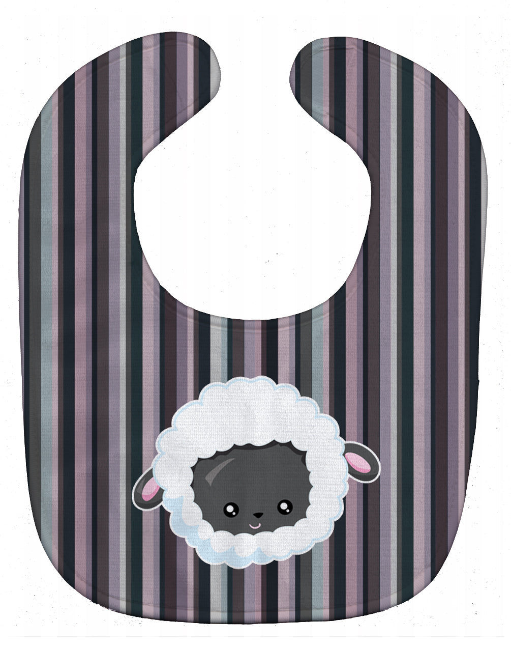 Black Sheep Lamb Face  Baby Bib Easy-Clean Baby Bib Baby Feeding Accessory Baby Mealtime Essential, 10 x 13, Multicolor