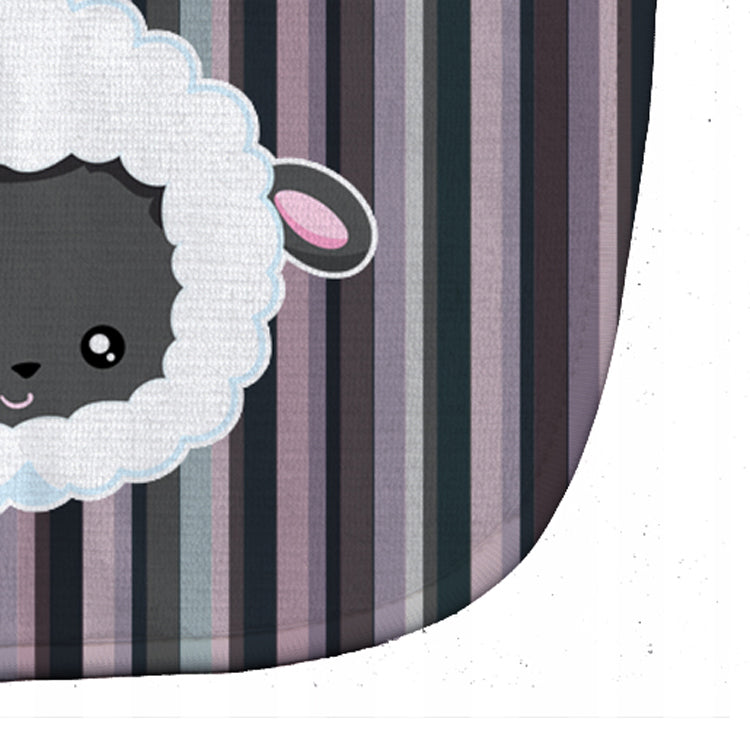 Black Sheep Lamb Face  Baby Bib Easy-Clean Baby Bib Baby Feeding Accessory Baby Mealtime Essential, 10 x 13, Multicolor